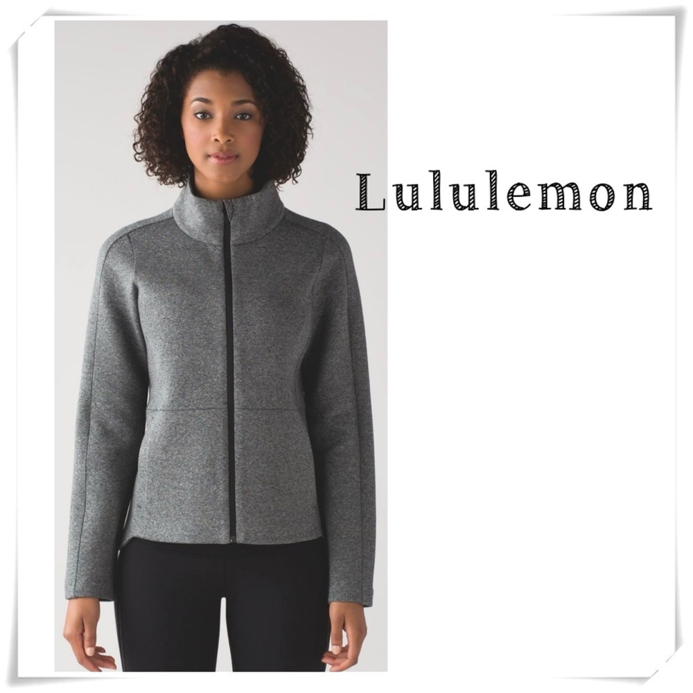 Lululemon Going Places Jacket In Heathered Speckled Black / Black Gray Size 2